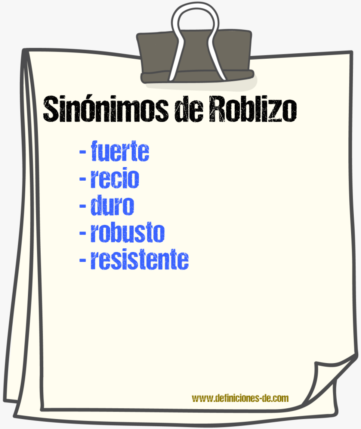 Sinnimos de roblizo