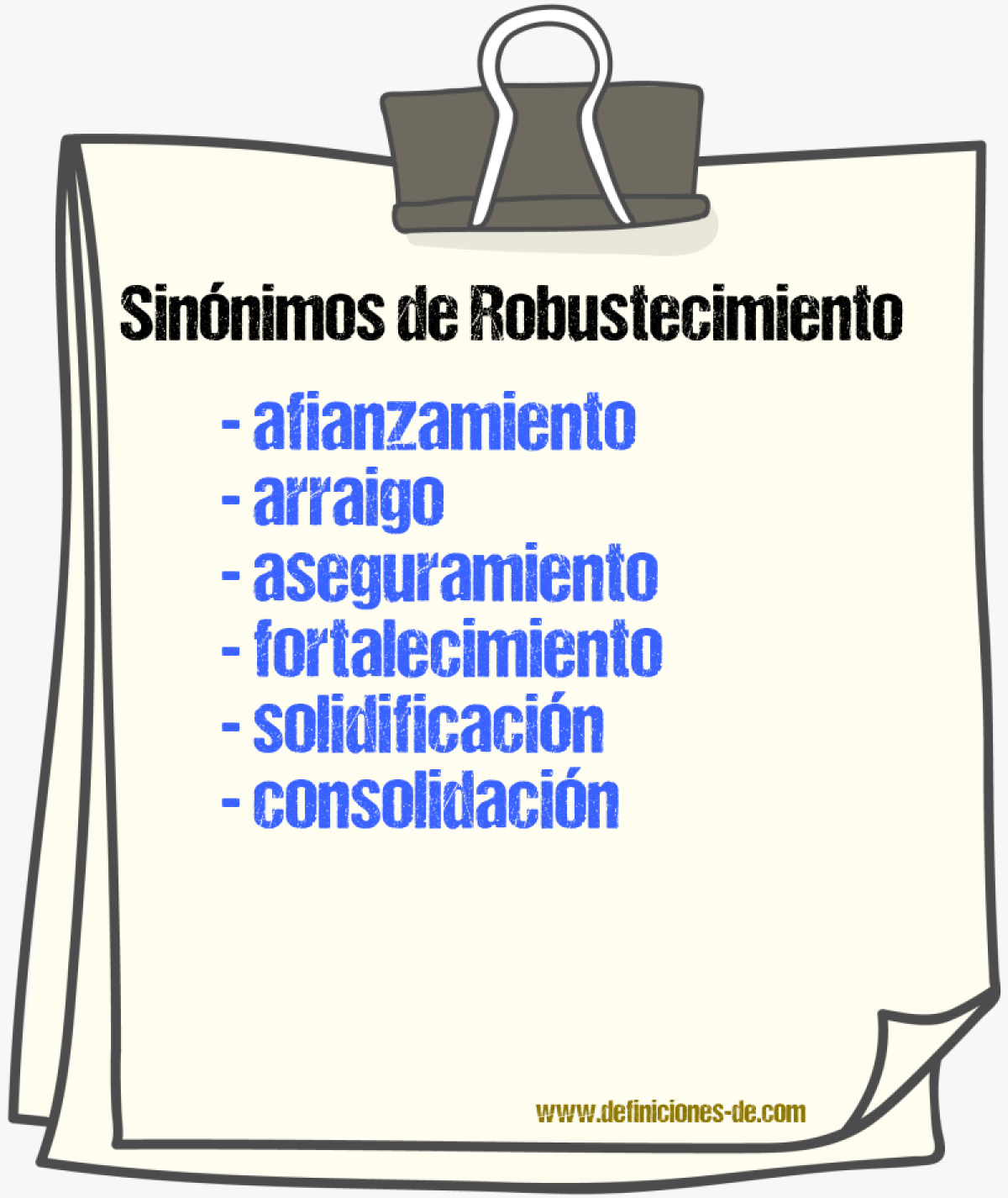 Sinnimos de robustecimiento