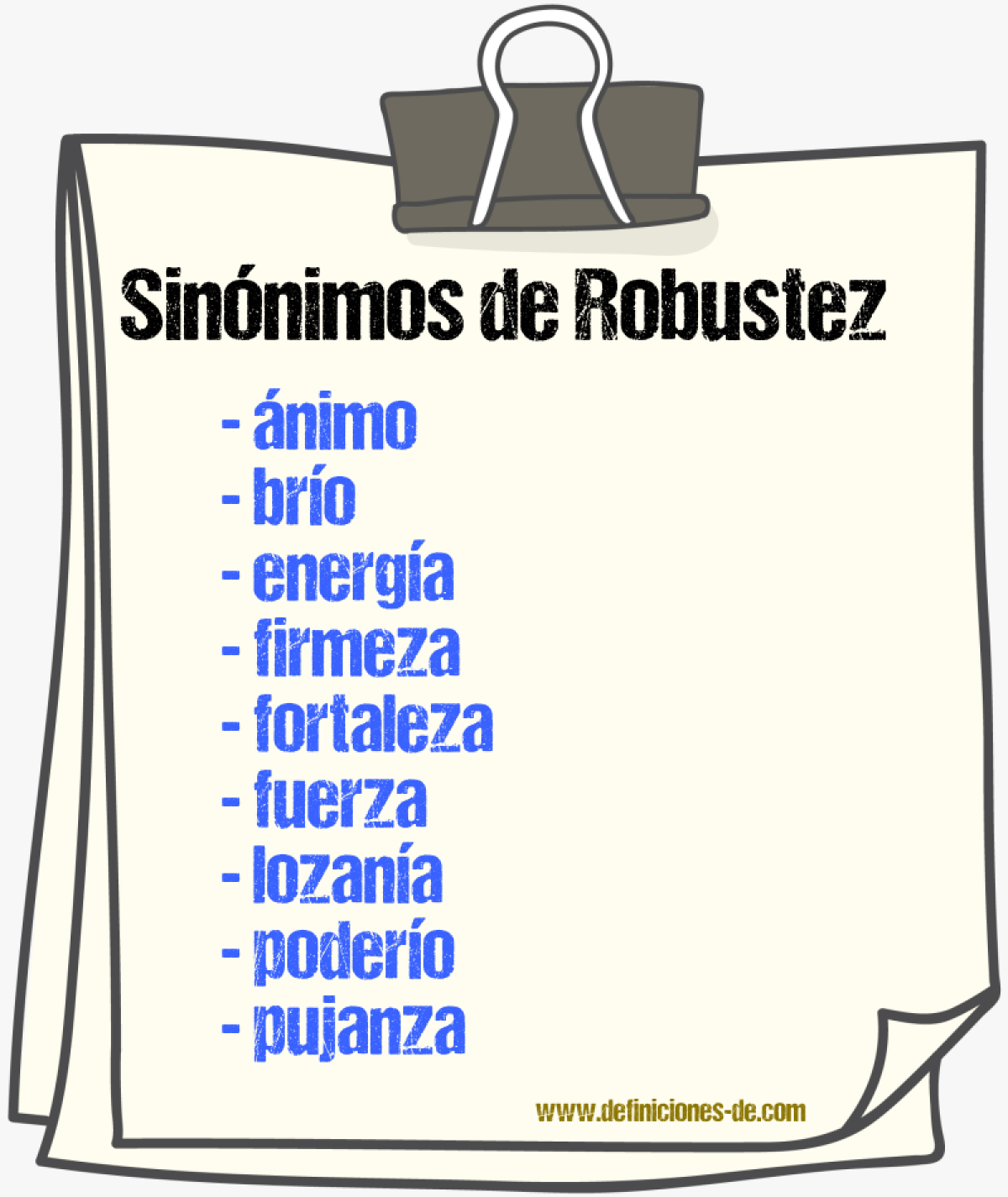 Sinnimos de robustez