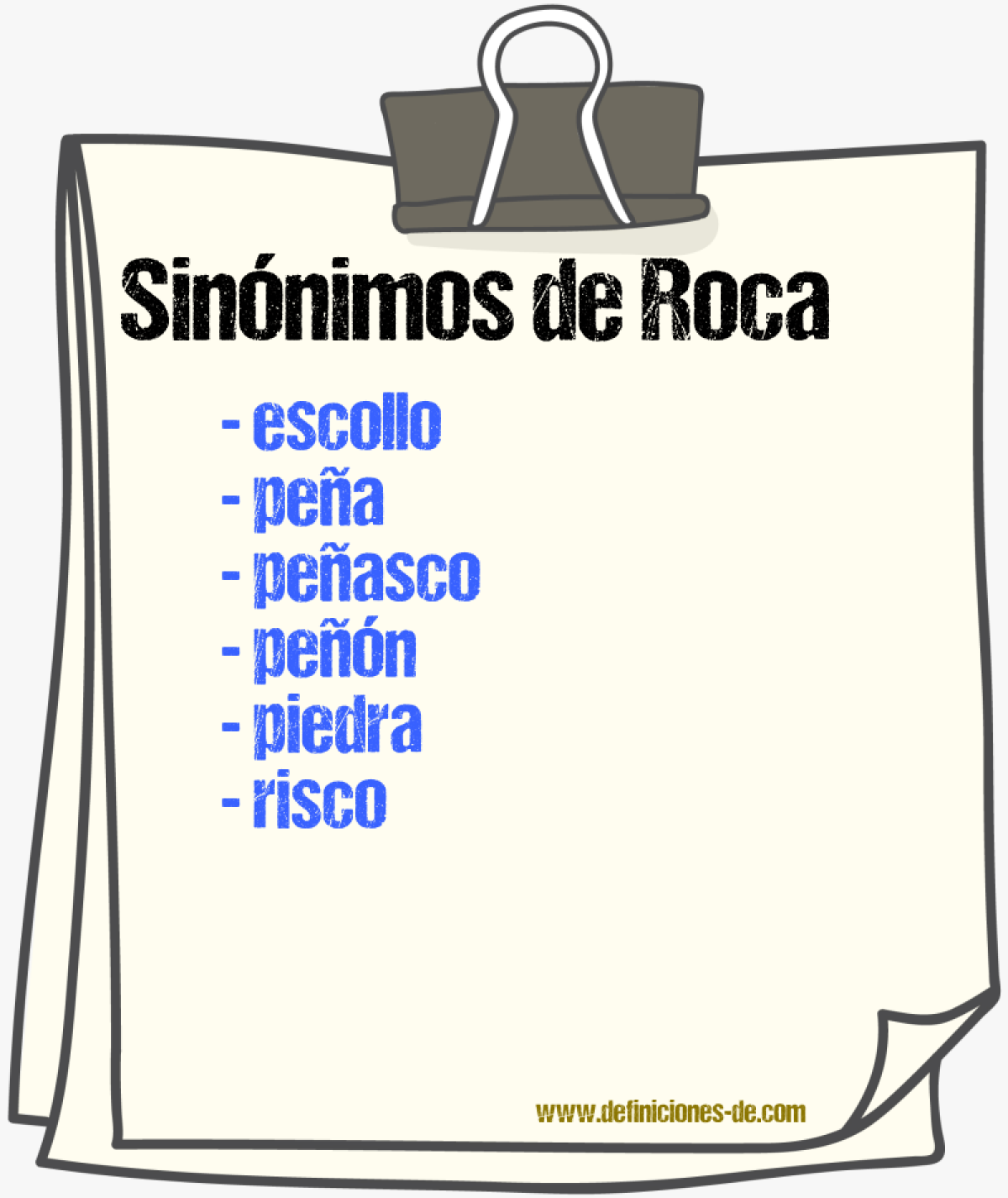 Sinnimos de roca