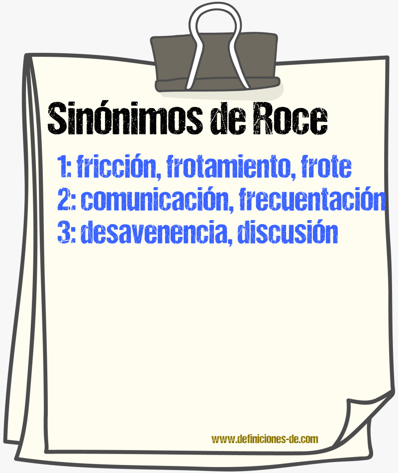 Sinnimos de roce