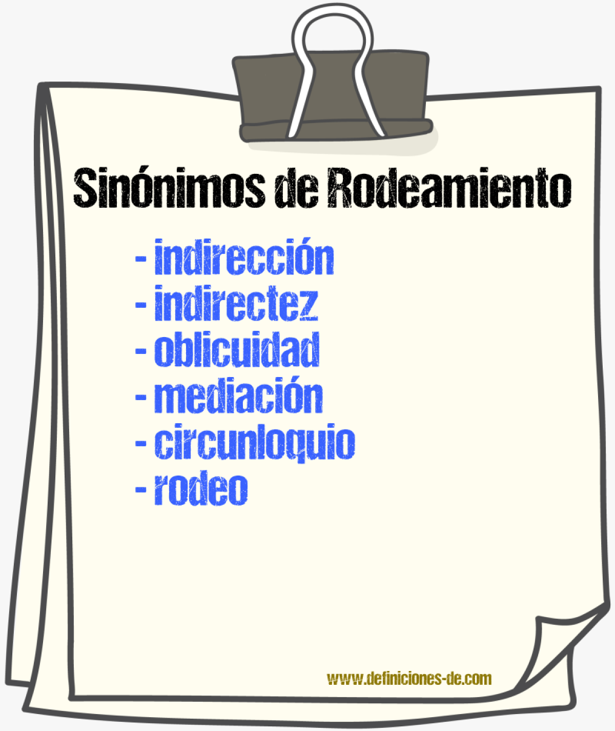 Sinónimos de rodeamiento