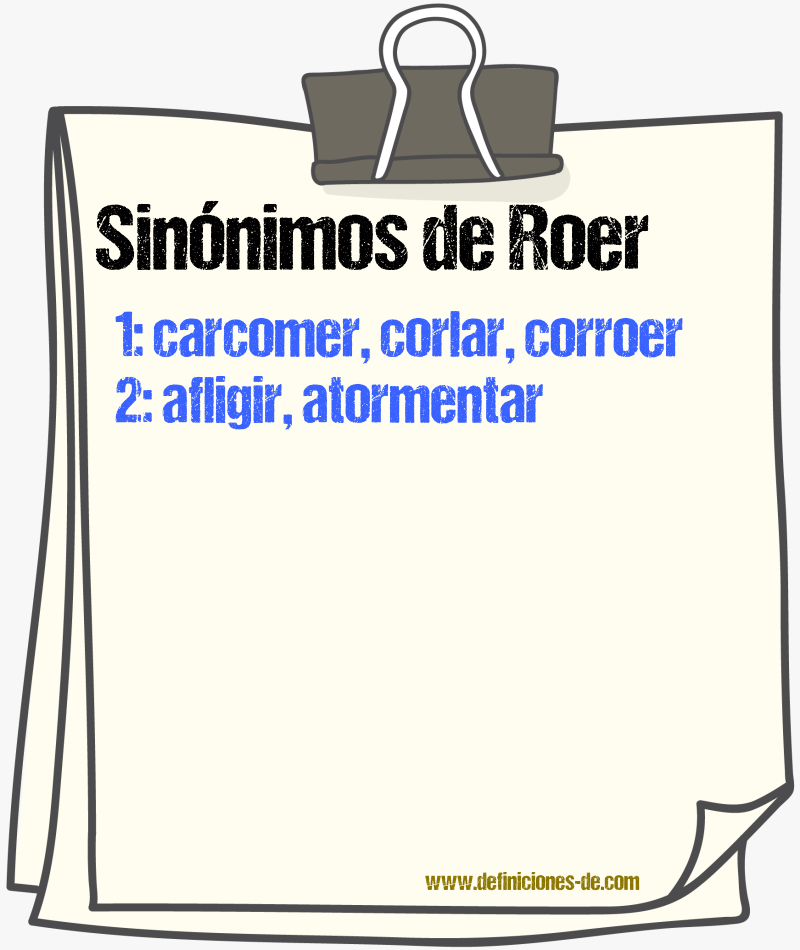 Sinnimos de roer