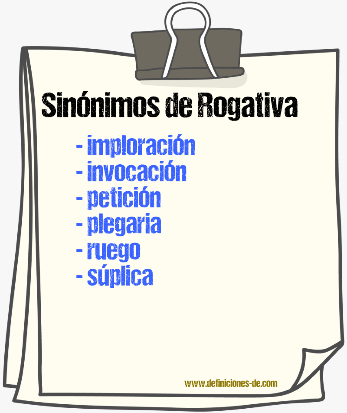 Sinnimos de rogativa