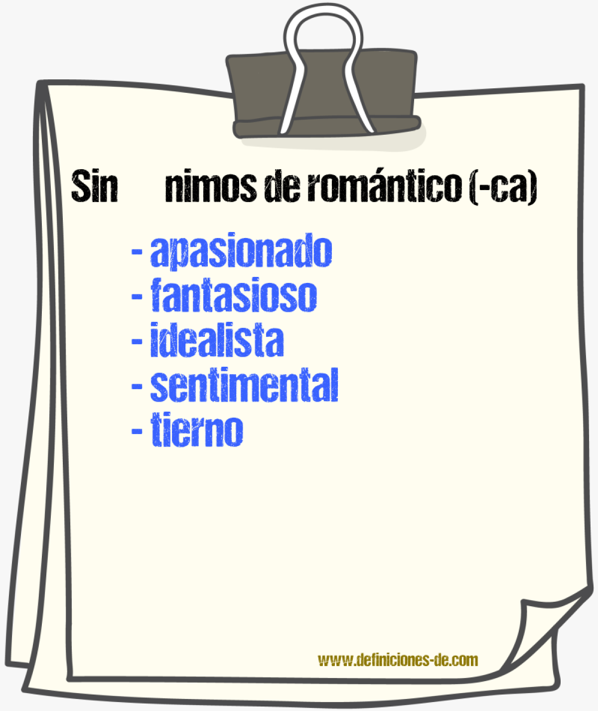 Sinnimos de romntico