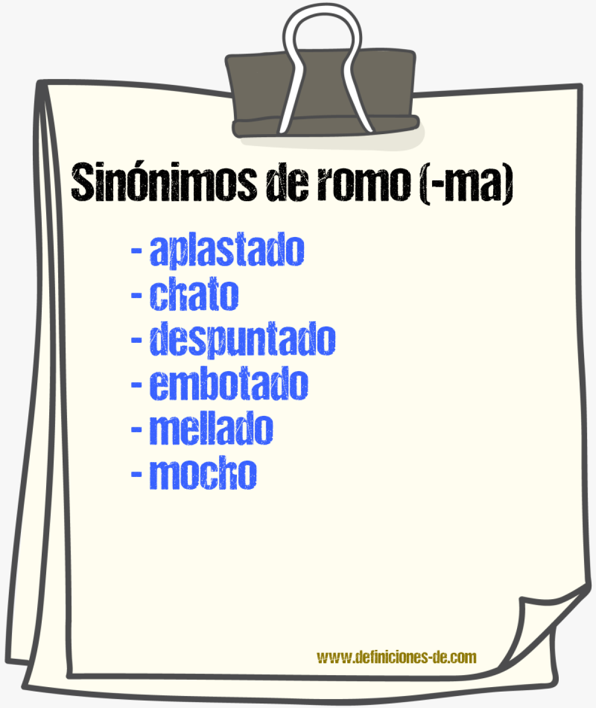 Sinnimos de romo