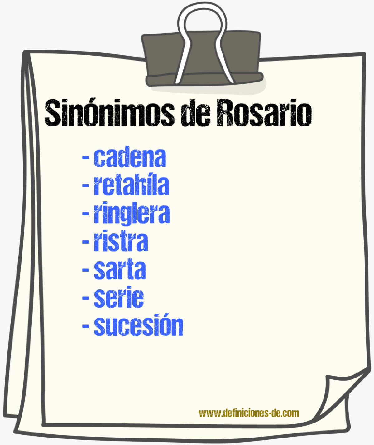 Sinnimos de rosario