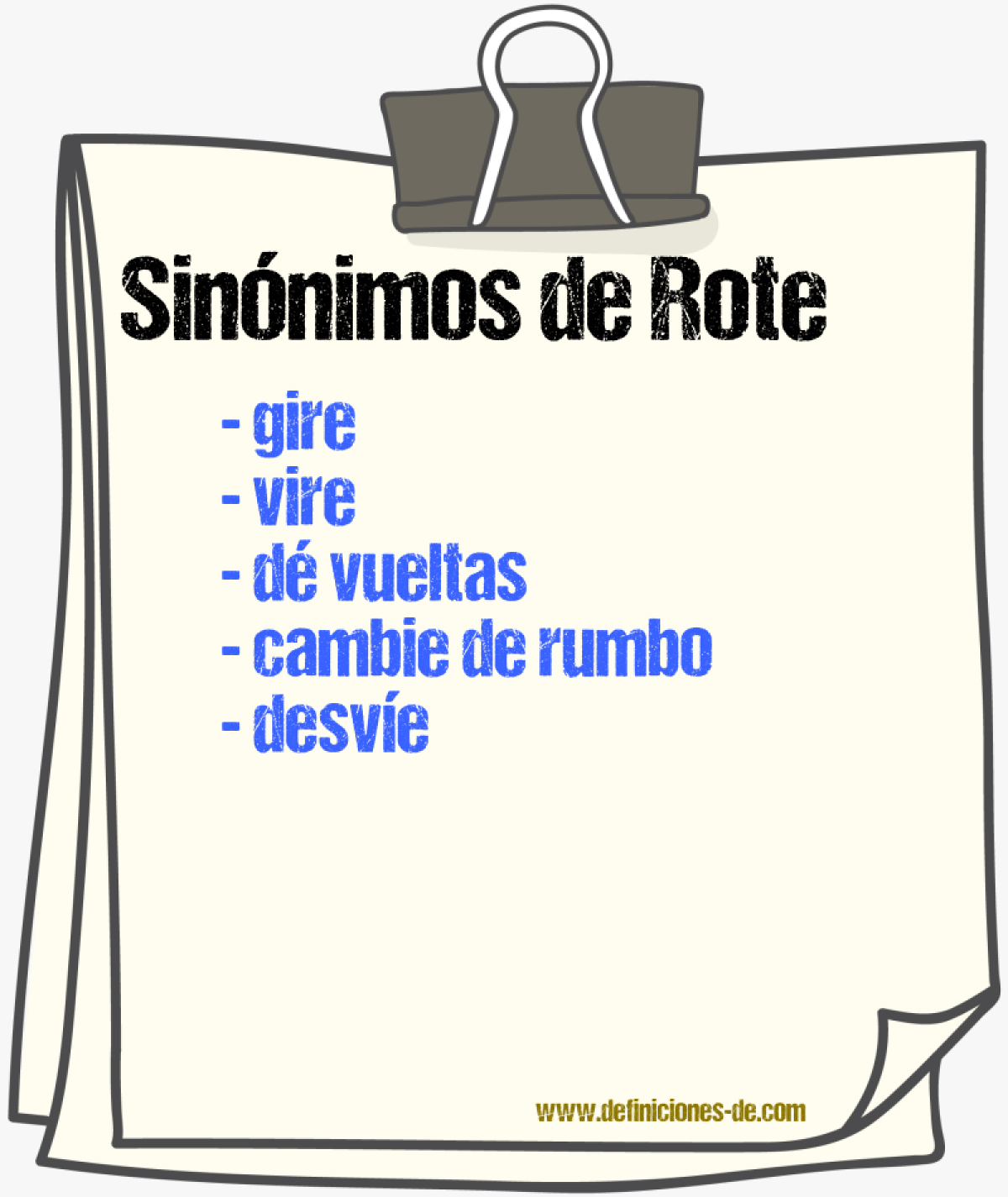 Sinónimos de rote