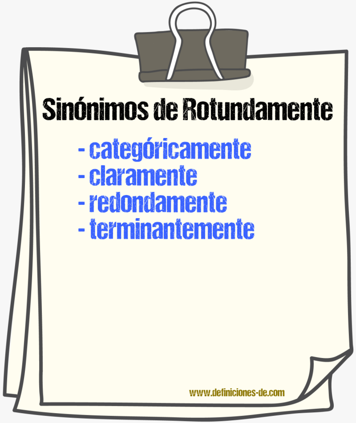 Sinnimos de rotundamente