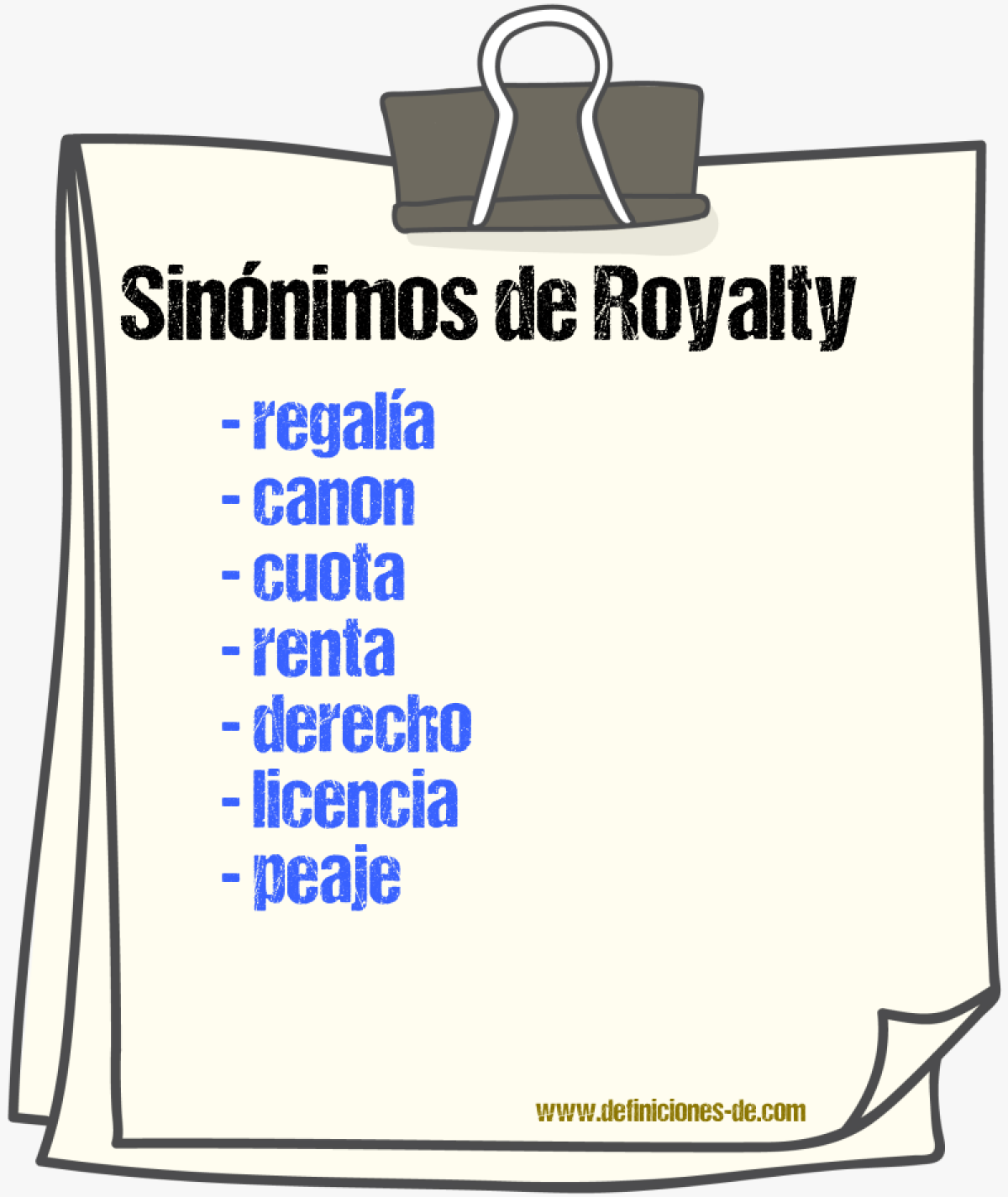 Sinónimos de royalty