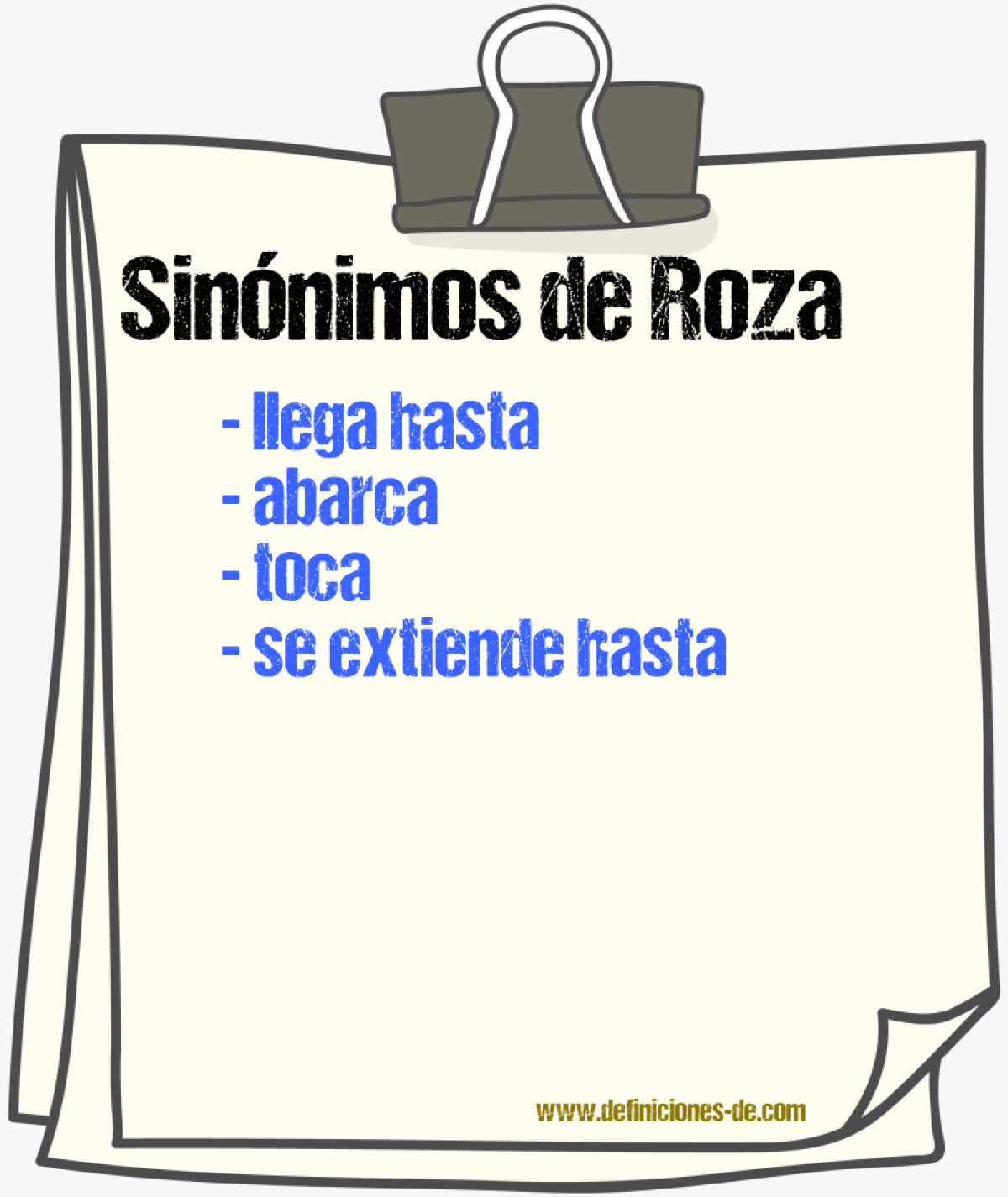 Sinónimos de roza