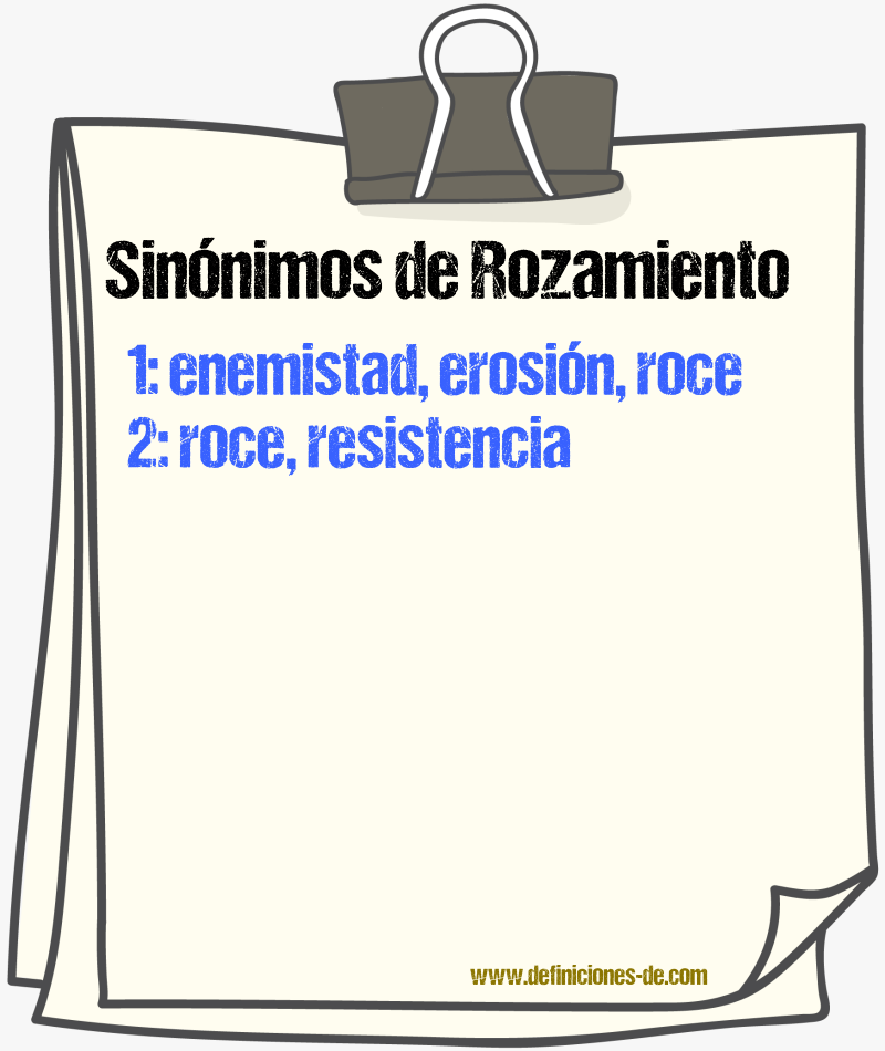 Sinnimos de rozamiento