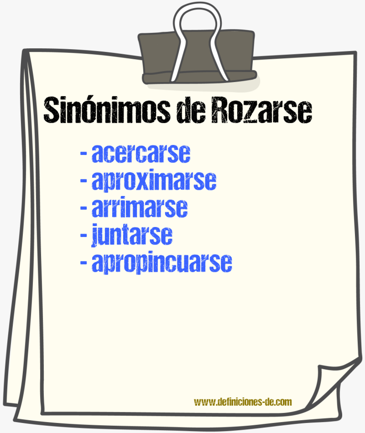 Sinnimos de rozarse