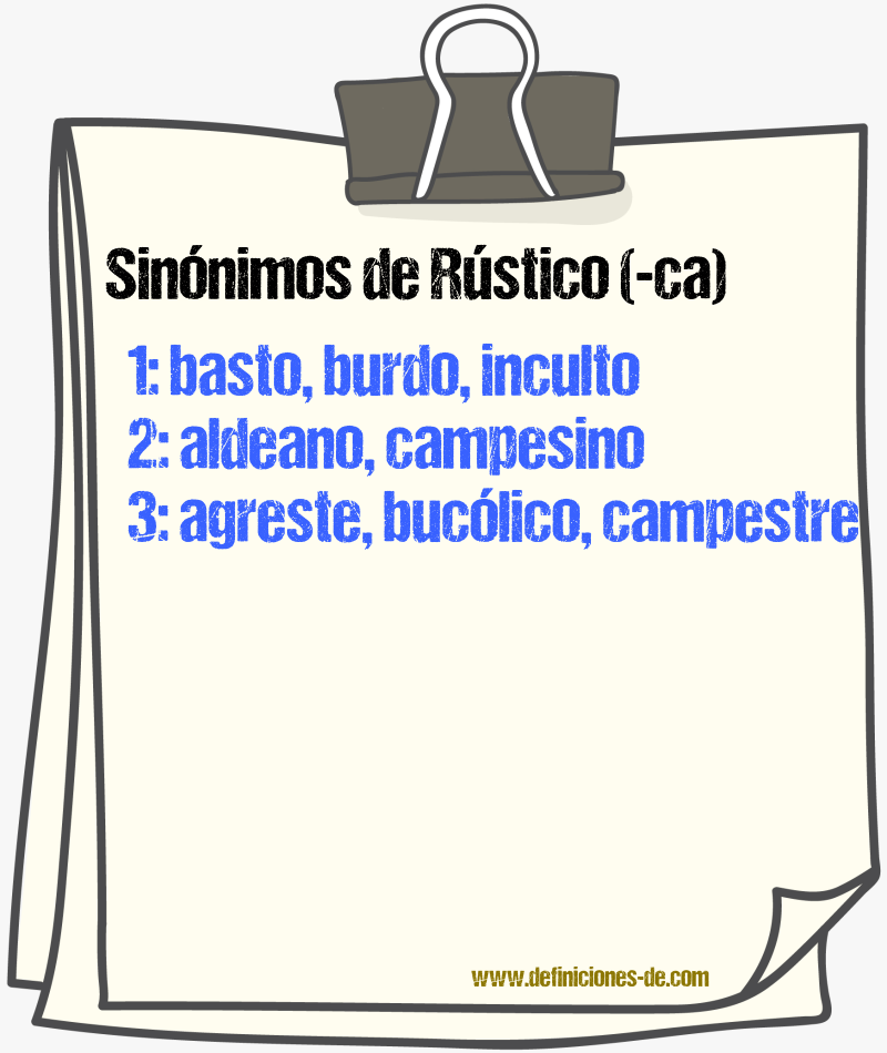 Sinnimos de rstico