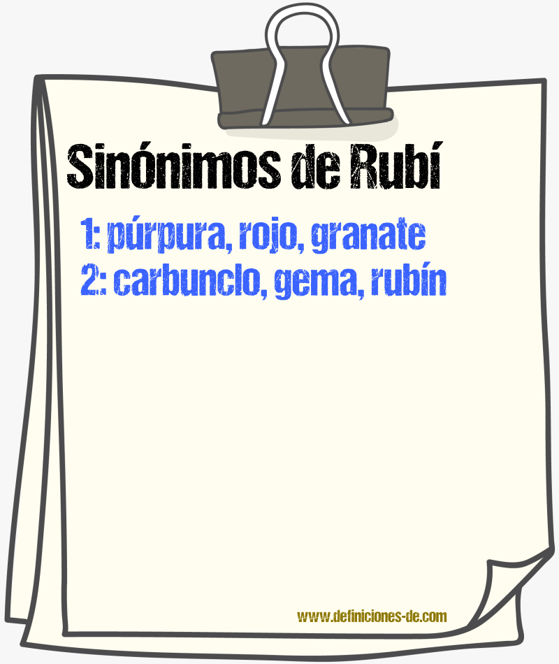 Sinnimos de rub