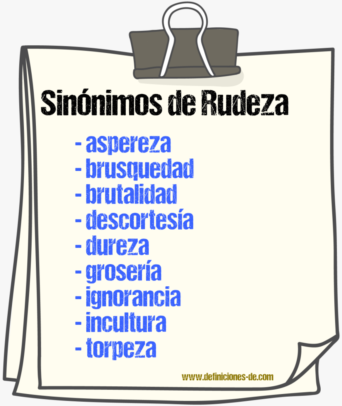 Sinnimos de rudeza