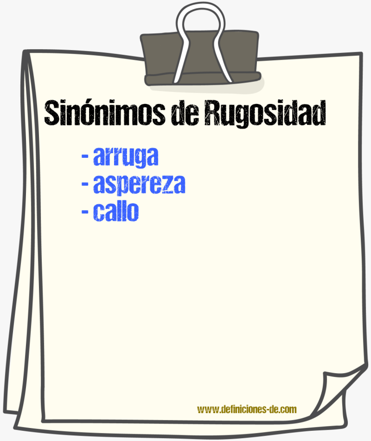 Sinnimos de rugosidad