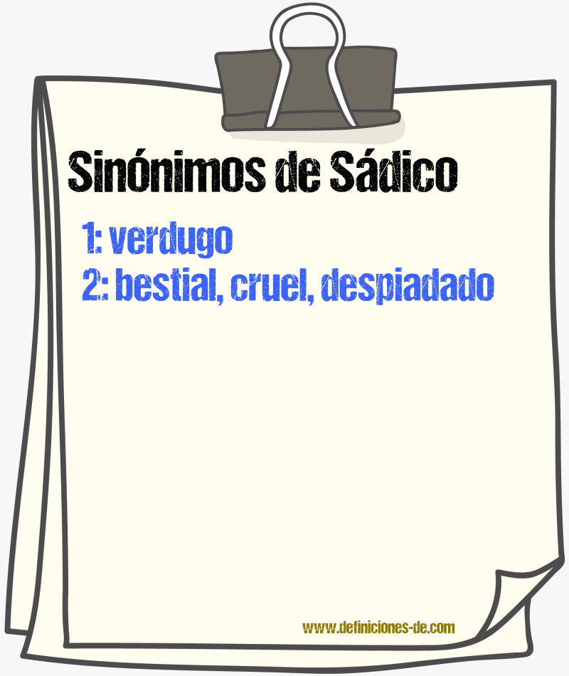 Sinnimos de sdico