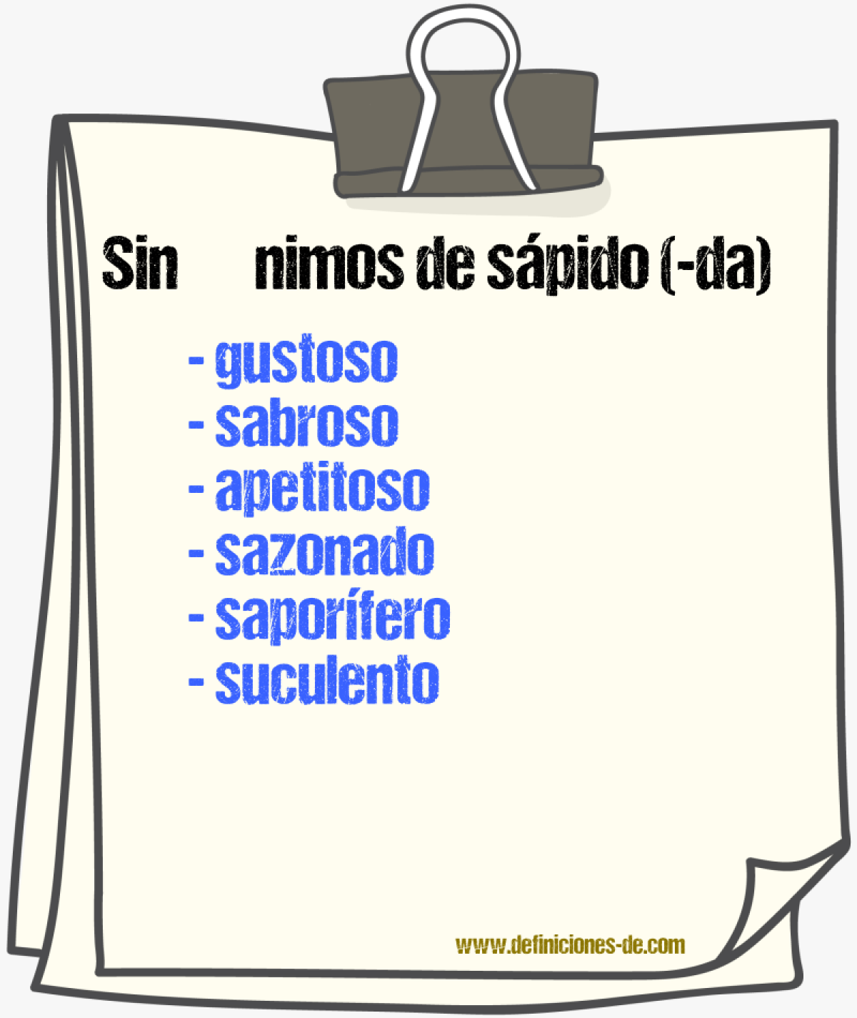 Sinnimos de spido