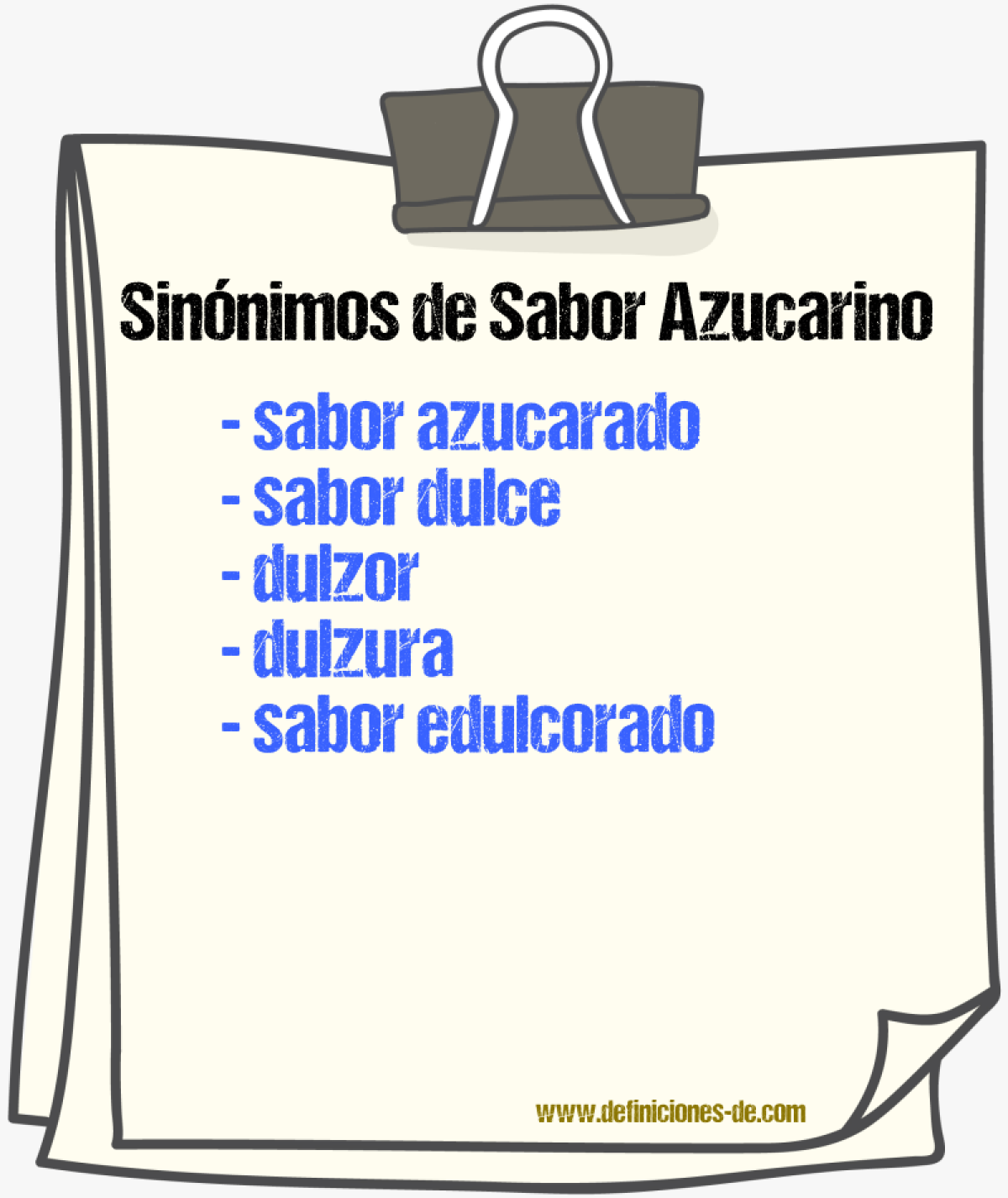 Sinónimos de sabor azucarino