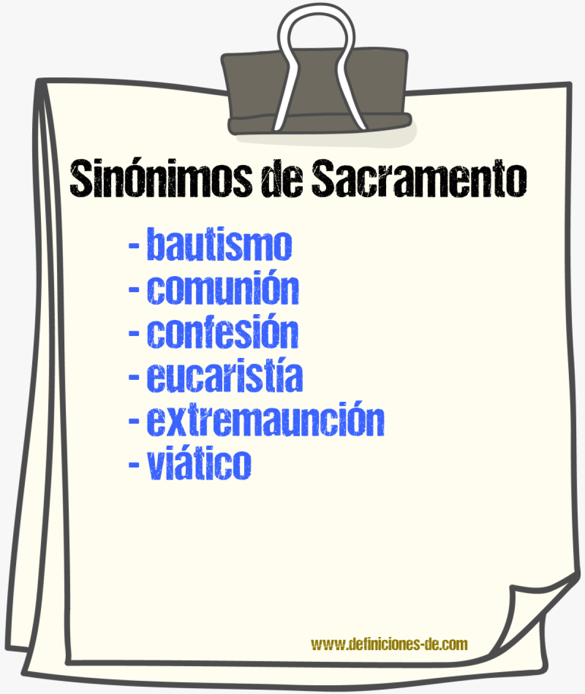 Sinnimos de sacramento