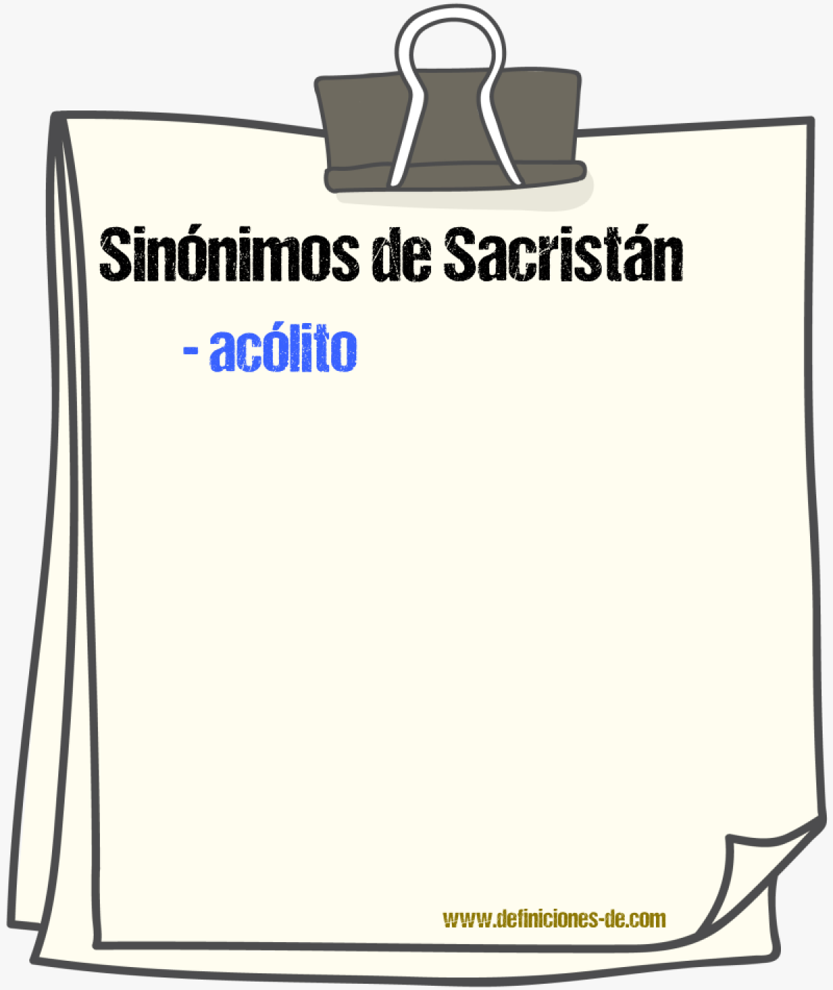 Sinnimos de sacristn