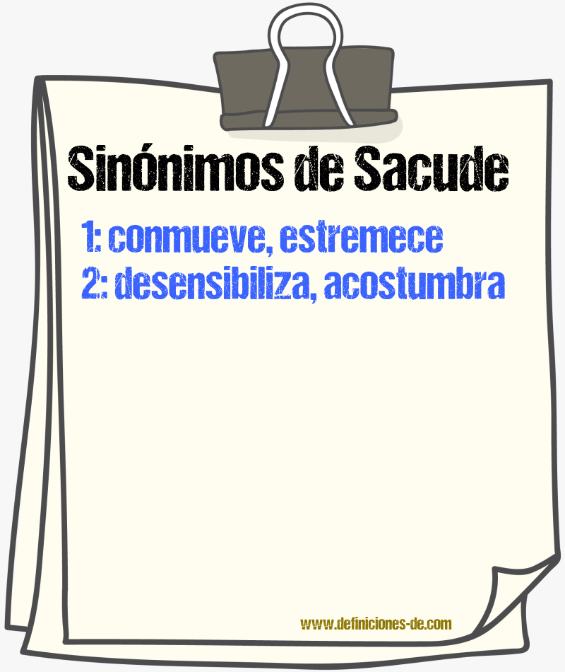 Sinónimos de sacude