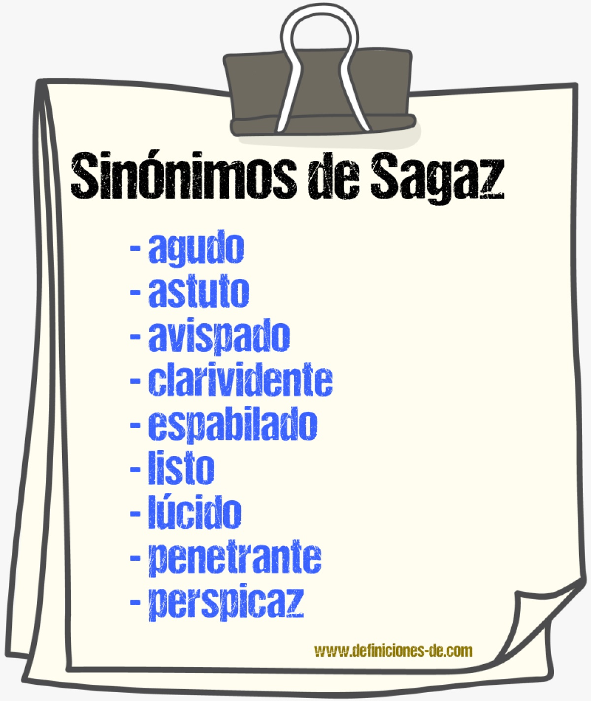 Sinnimos de sagaz