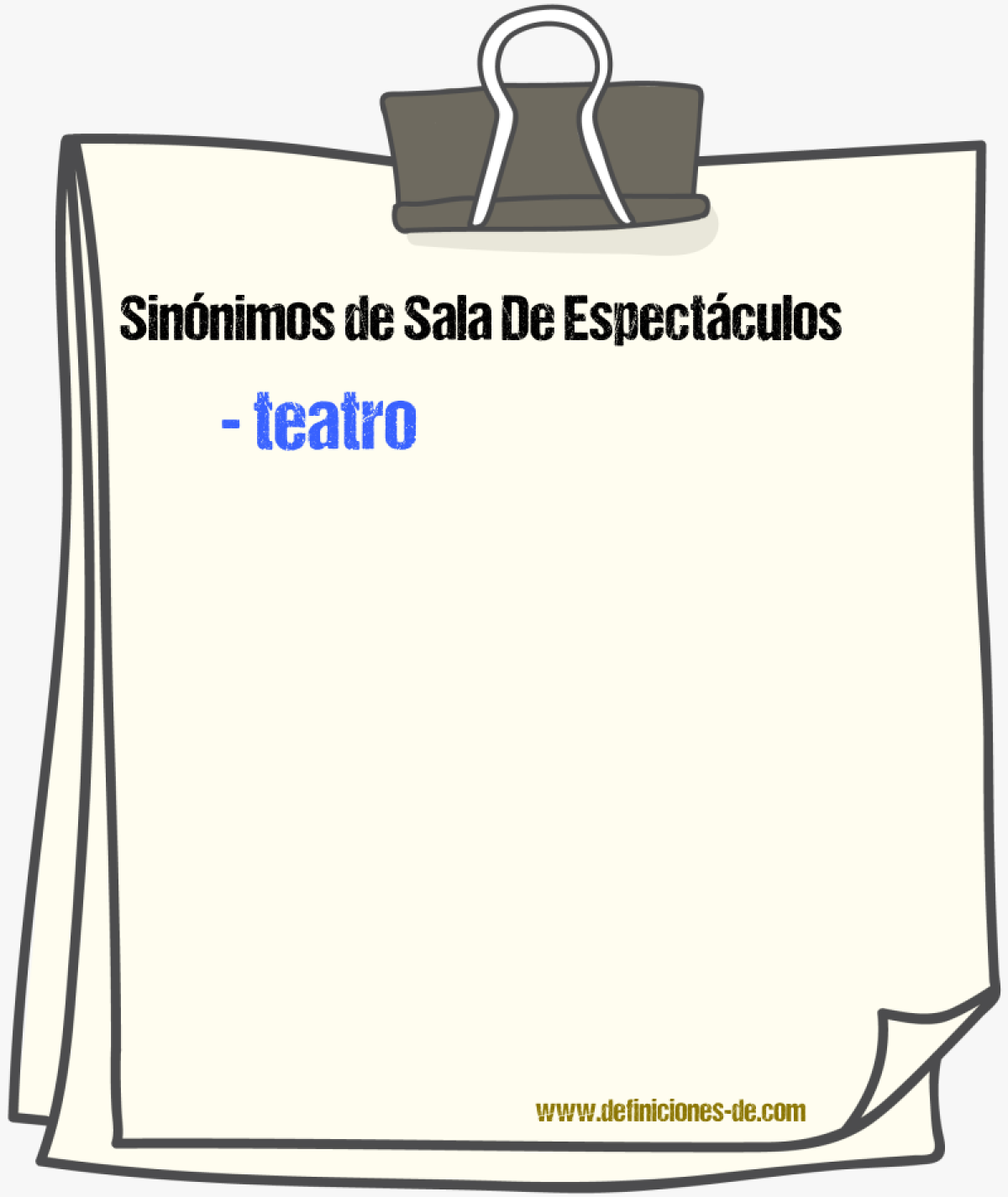 Sinnimos de sala de espectculos