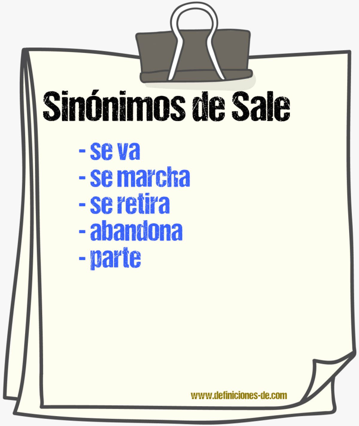 Sinónimos de sale