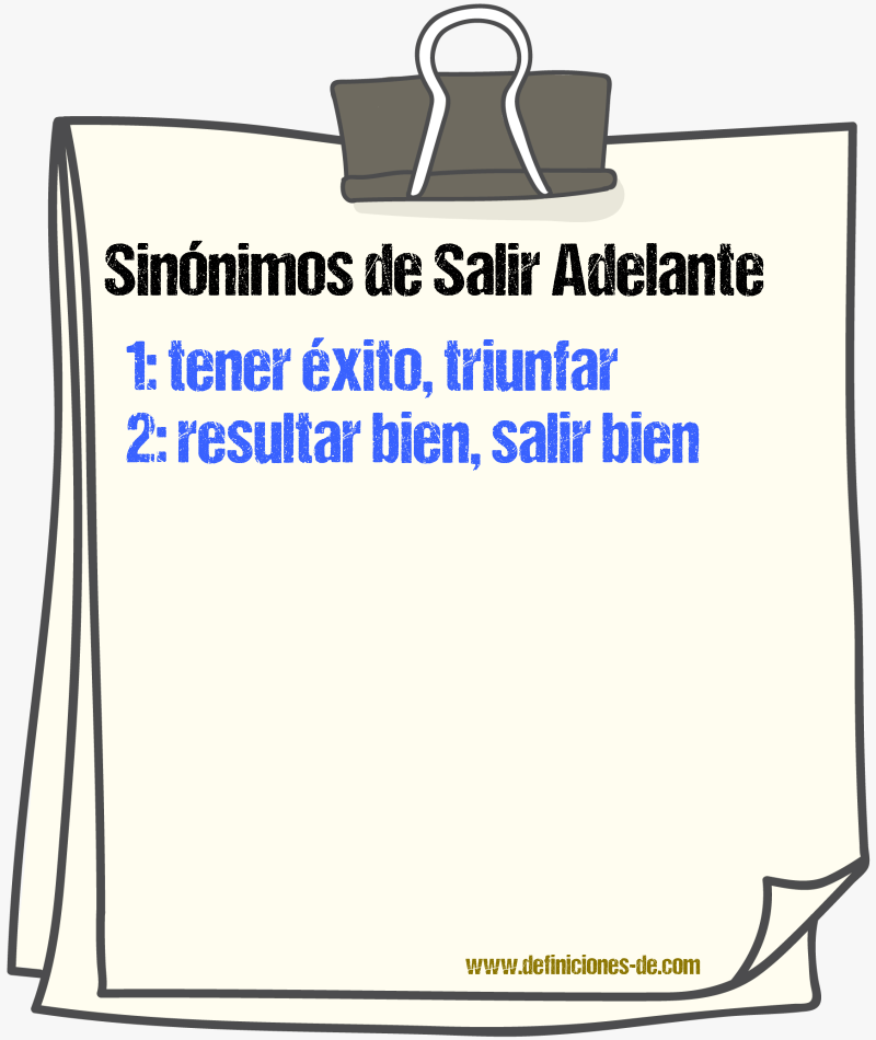 Sinónimos de salir adelante
