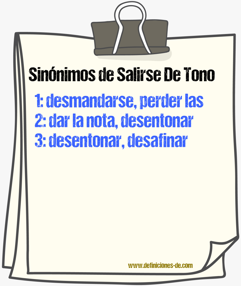 Sinónimos de salirse de tono