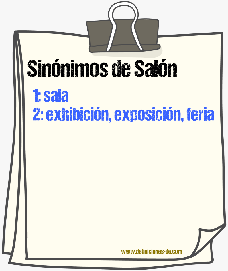 Sinnimos de saln