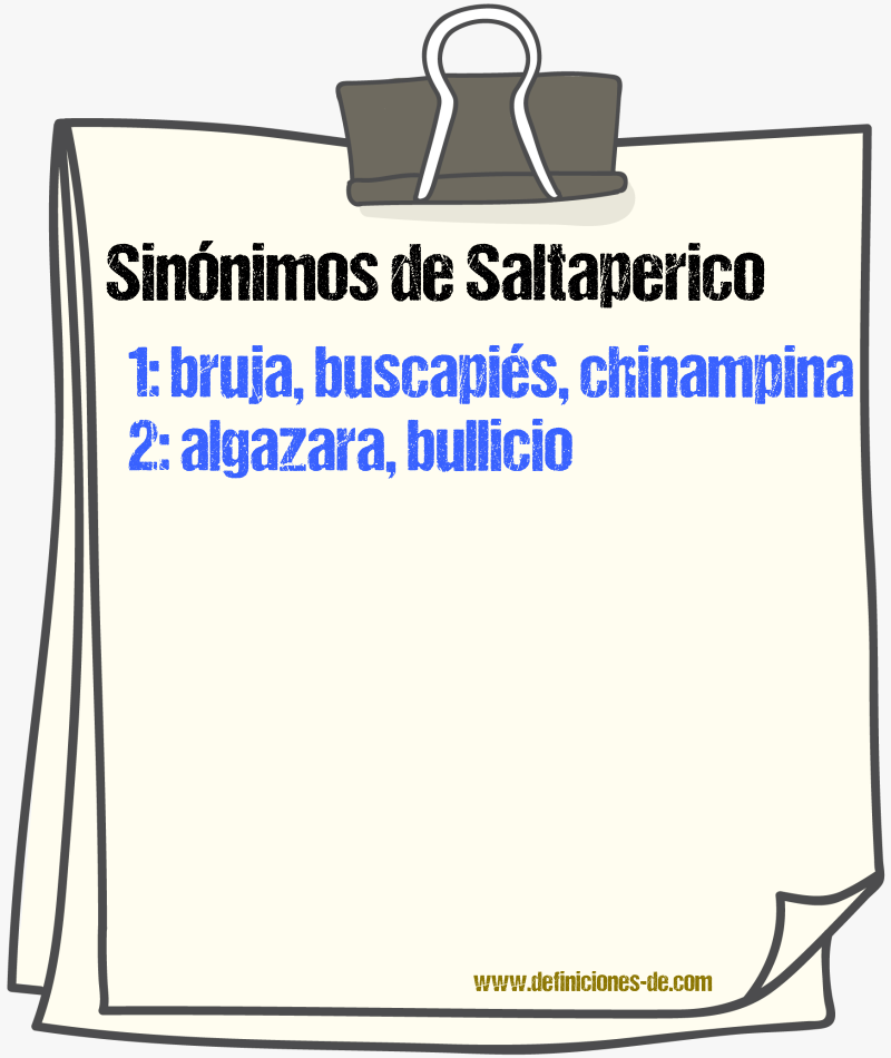 Sinnimos de saltaperico