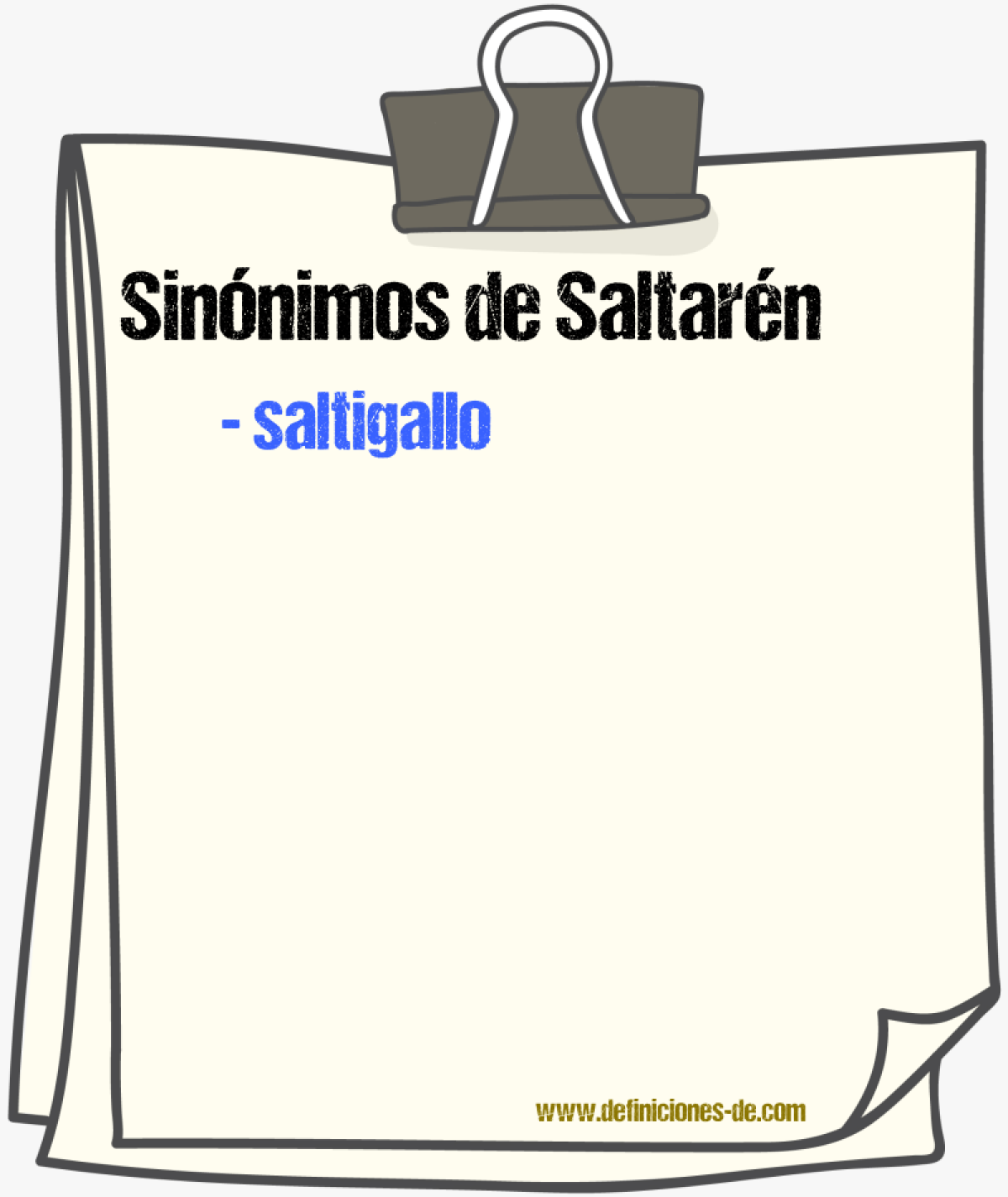 Sinnimos de saltarn