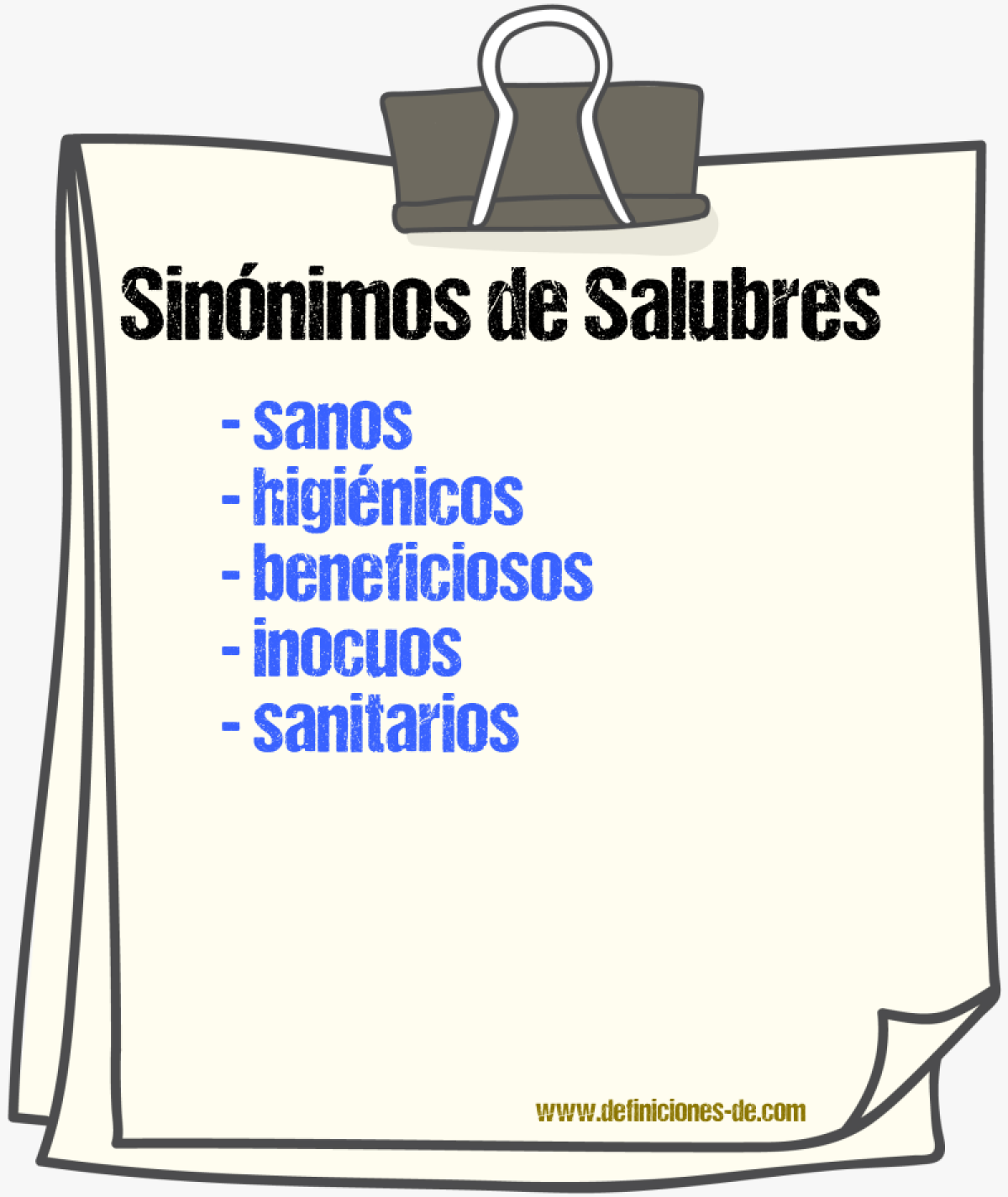 Sinónimos de salubres