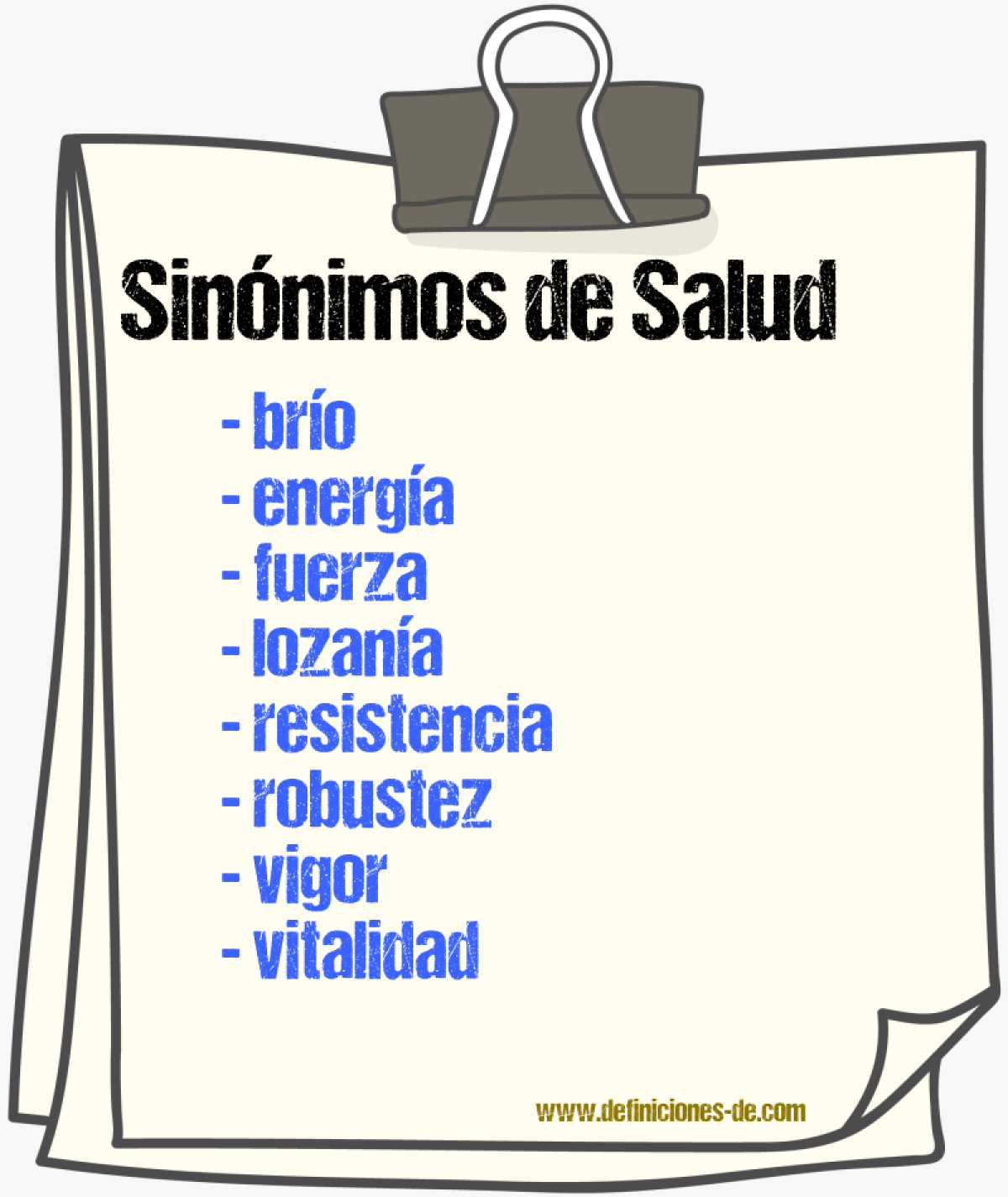 Sinnimos de salud