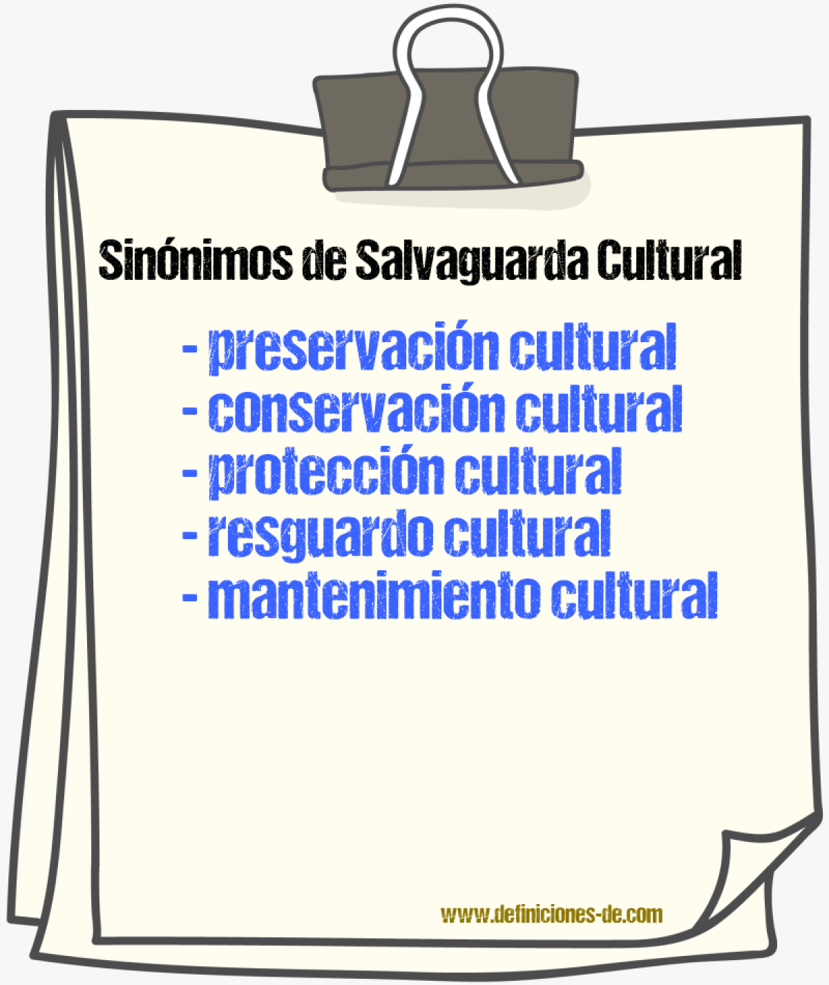 Sinónimos de salvaguarda cultural