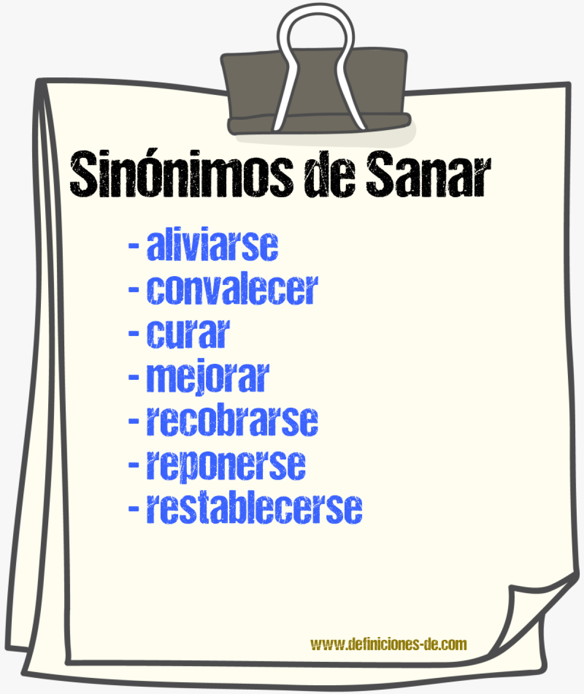 Sinnimos de sanar