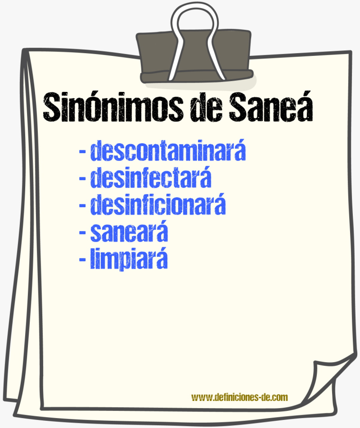Sinónimos de saneá