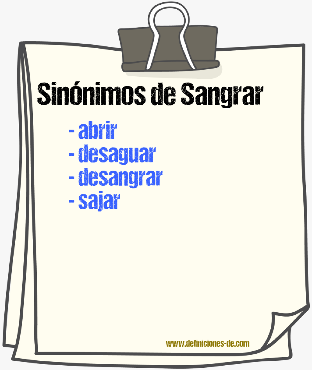 Sinnimos de sangrar