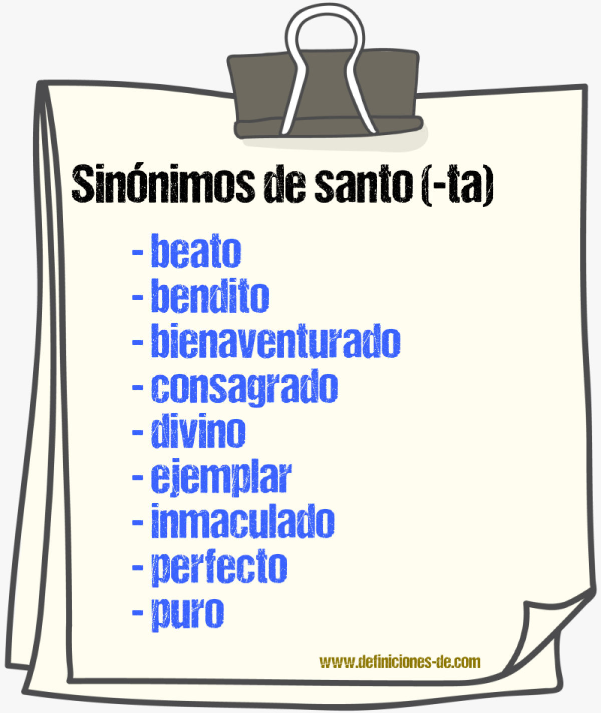 Sinnimos de santo