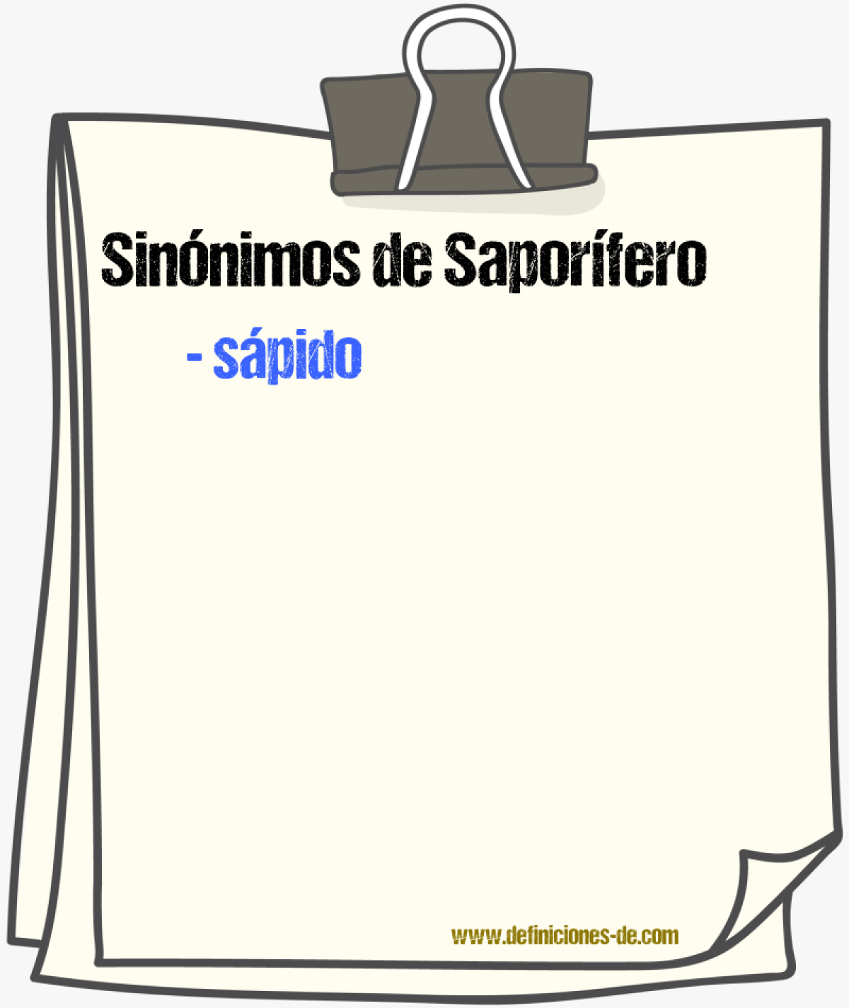 Sinnimos de saporfero