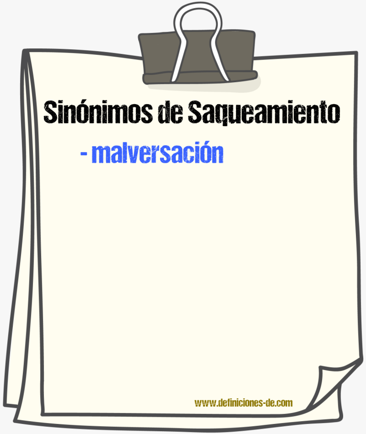 Sinnimos de saqueamiento