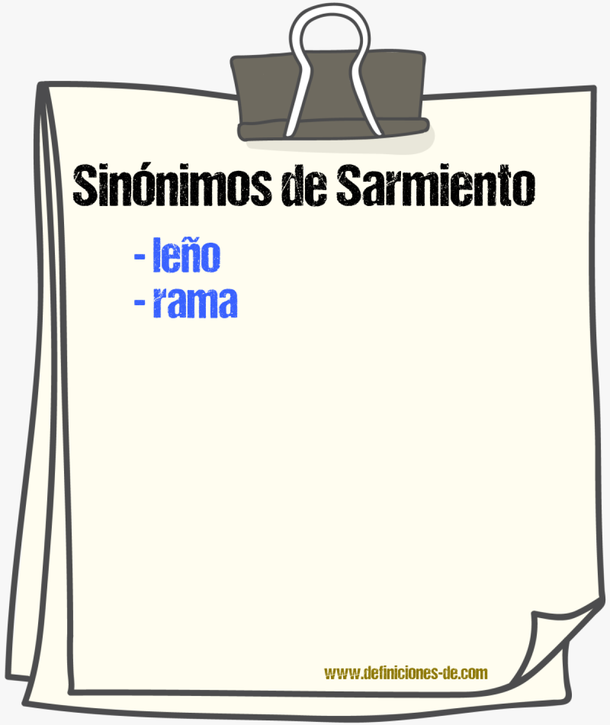 Sinnimos de sarmiento