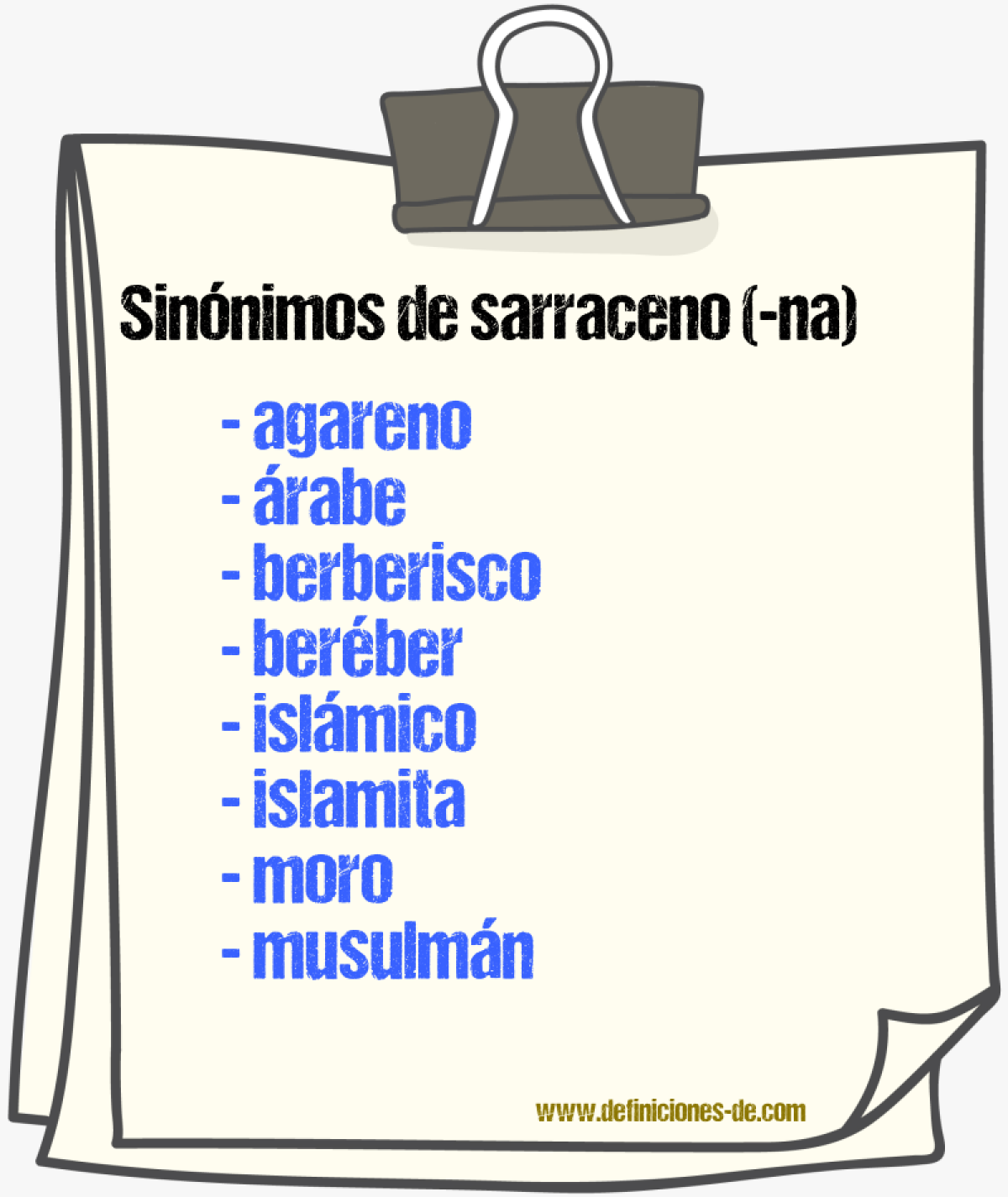 Sinnimos de sarraceno