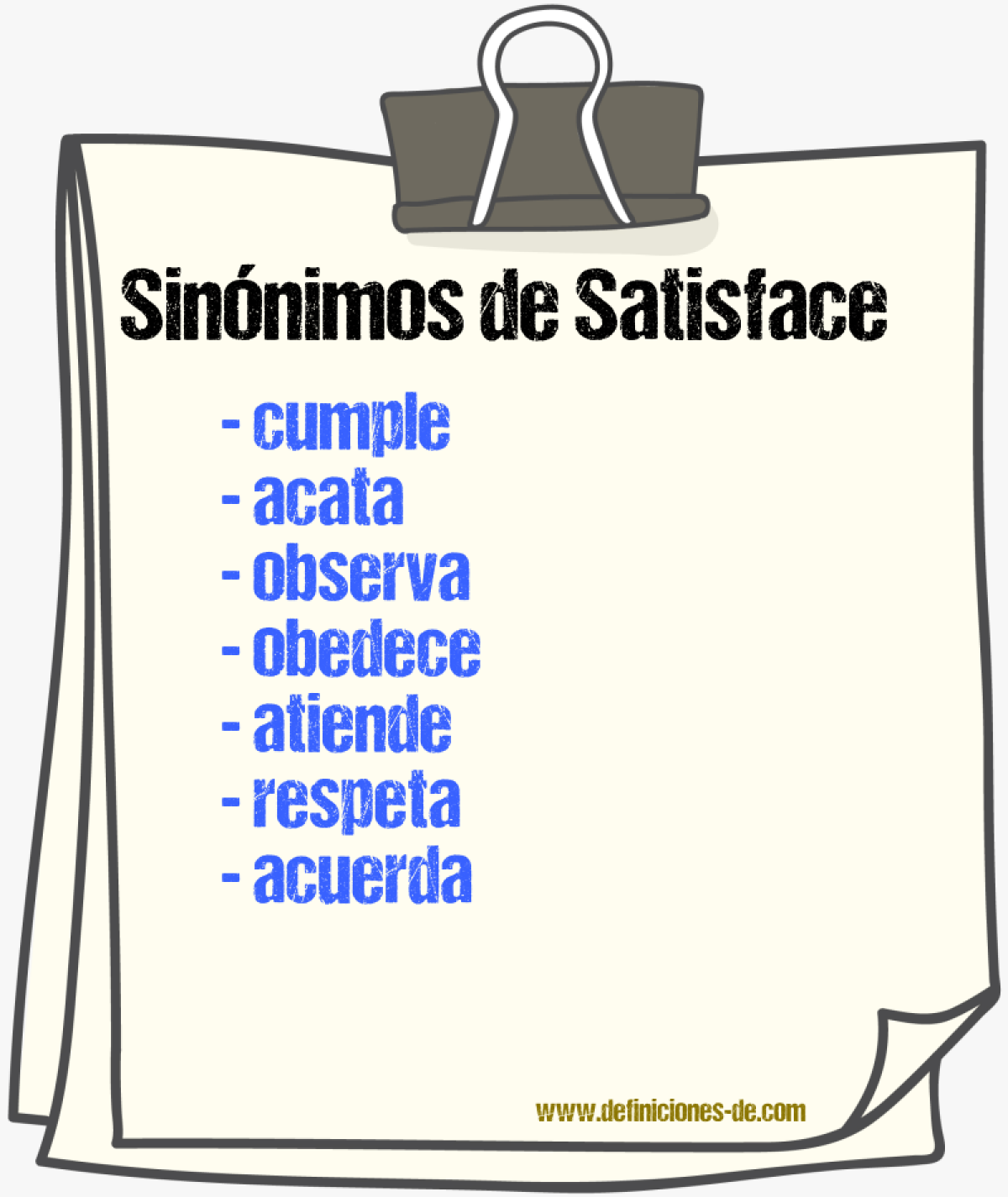 Sinónimos de satisface