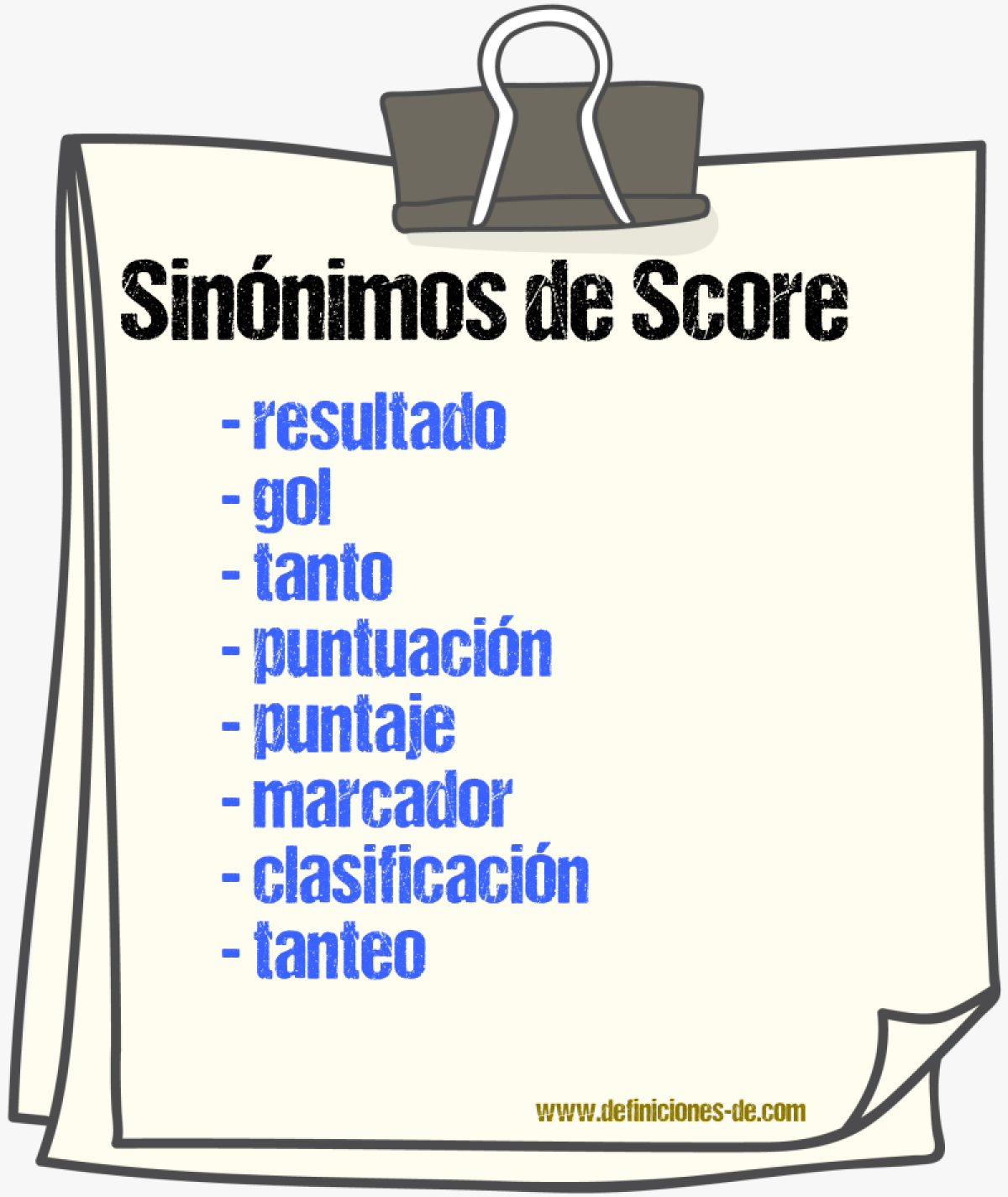 Sinnimos de score