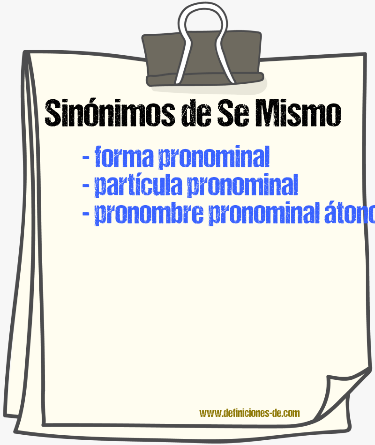 Sinónimos de se mismo