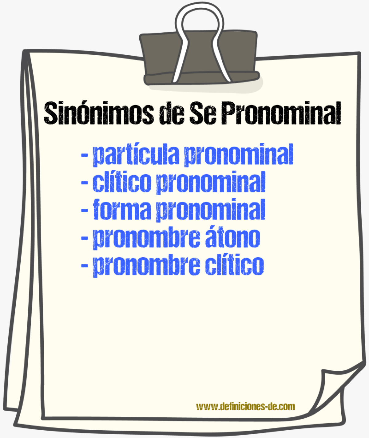 Sinónimos de se pronominal